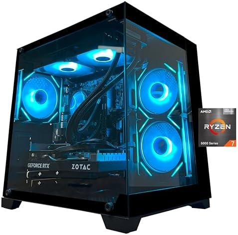 Alt Text for image 1: Gaming PC with Ryzen 7 processor and RTX 5060 graphics card